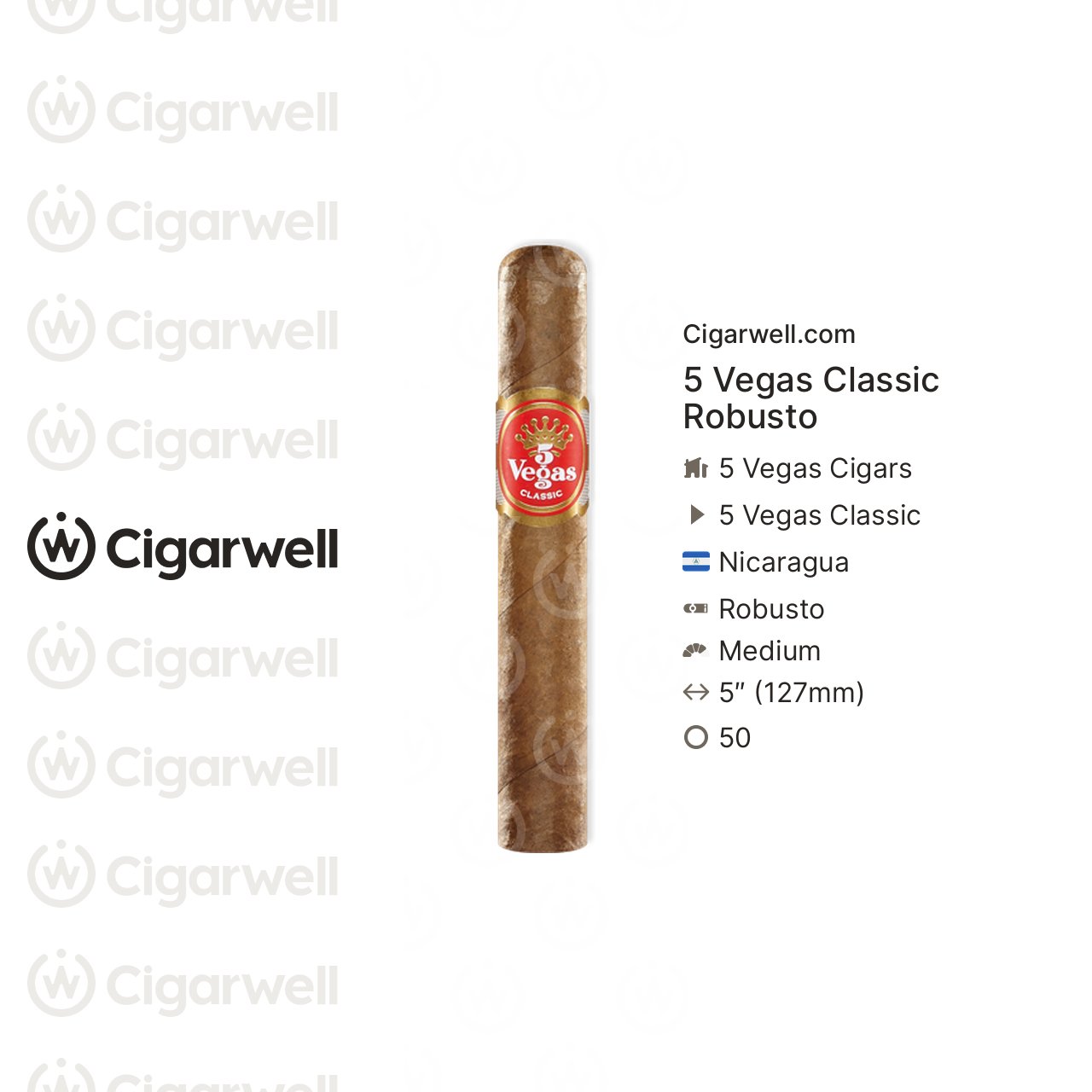 5 Vegas Classic Robusto - notes, ratings, photos | Cigarwell