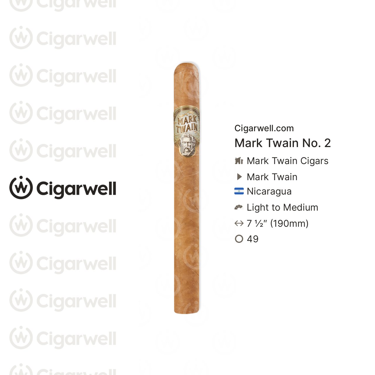 Mark Twain No. 2 - notes, ratings, photos | Cigarwell