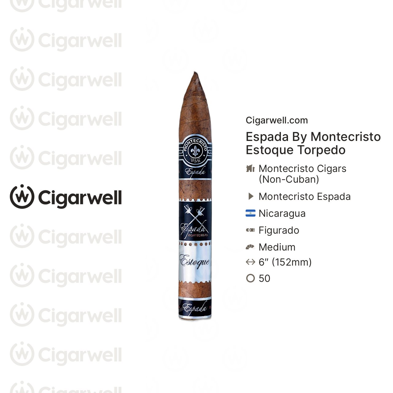 Espada By Montecristo Estoque Torpedo - notes, ratings, photos | Cigarwell