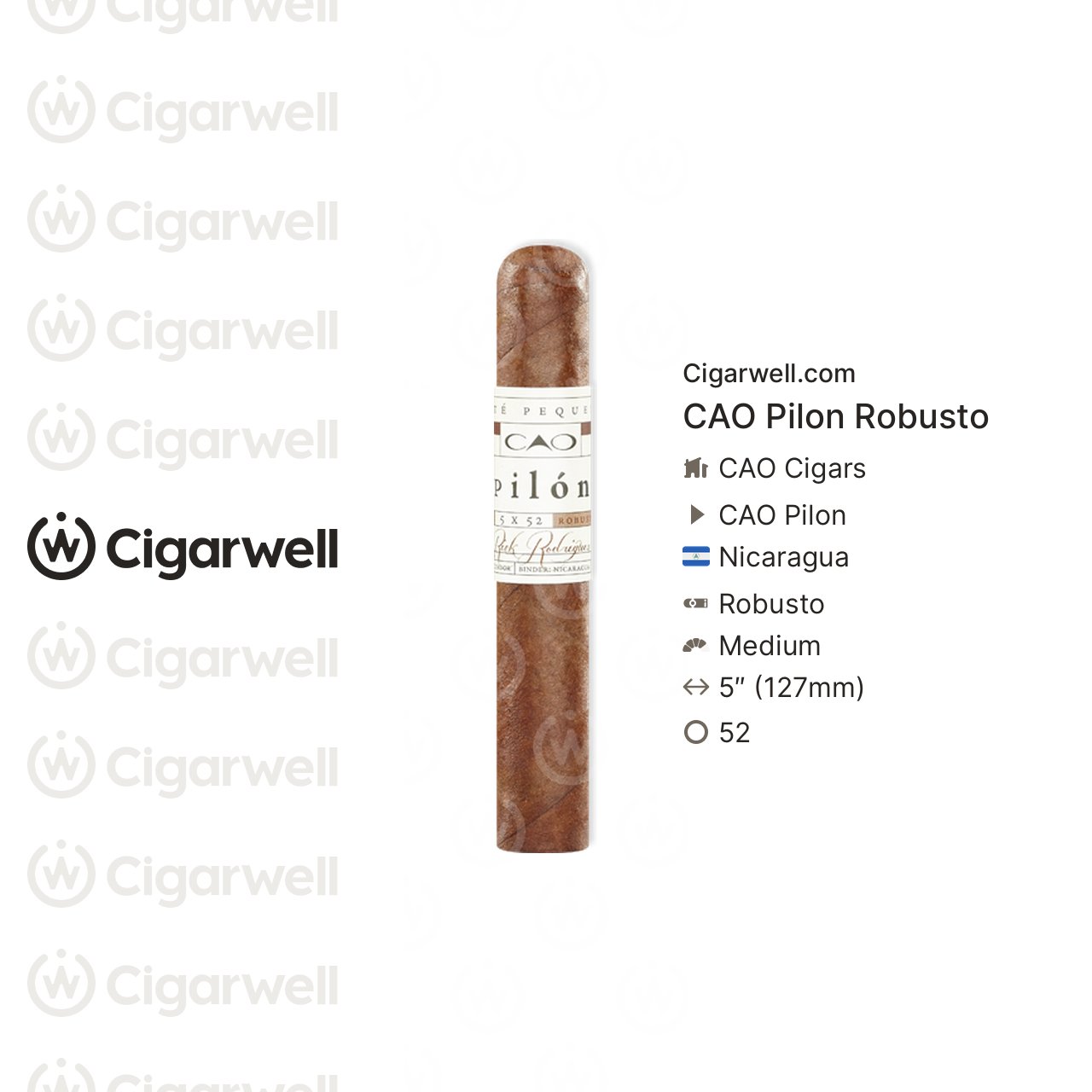 CAO Pilon Robusto - notes, ratings, photos | Cigarwell