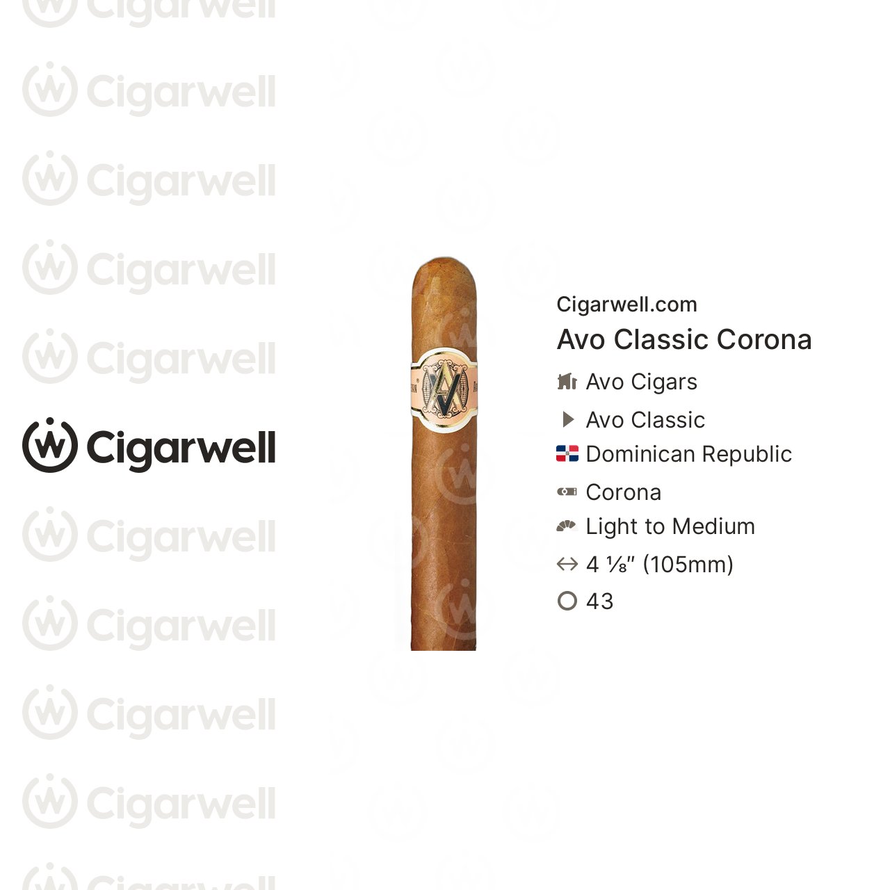 Avo Classic Corona - notes, ratings, photos | Cigarwell